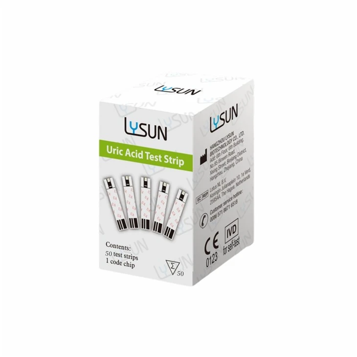 Lysu Axit Uric Glucose Que thử Sử dụng Máy đo huyết áp Axit Uric