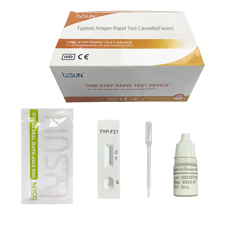 Băng xét nghiệm kháng nguyên thương hàn Băng thử nghiệm nhanh chóng Typhoid Ag Tự kiểm tra